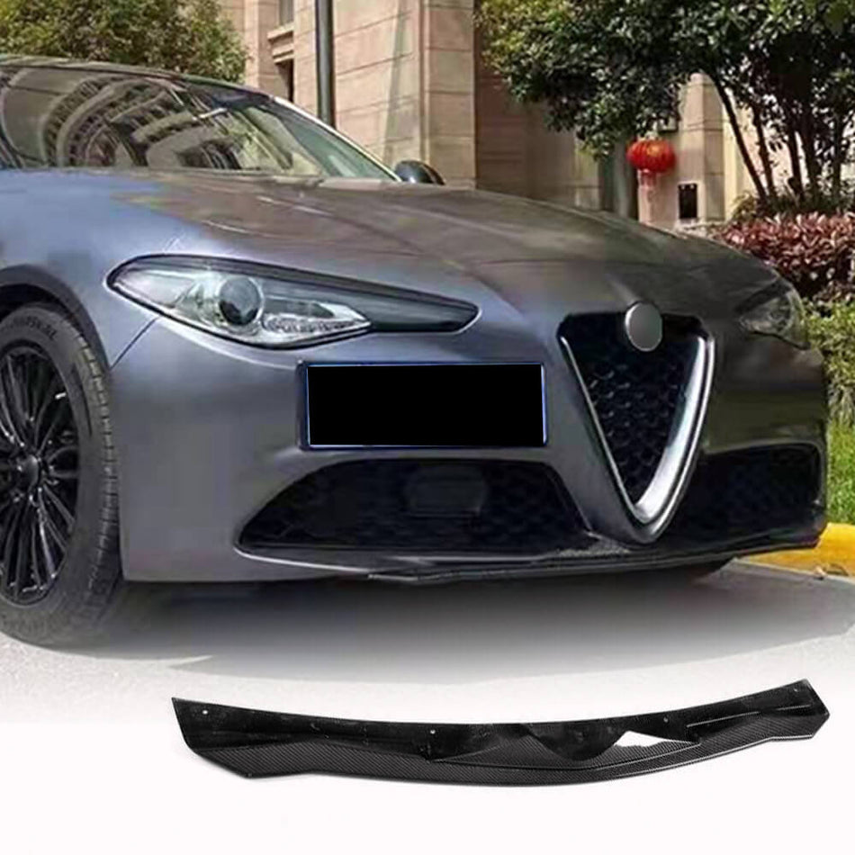 Alfa Romeo Giulia 952 Base 2015-2022 Front Bumper Lip Carbon Fiber-Ahacarbon