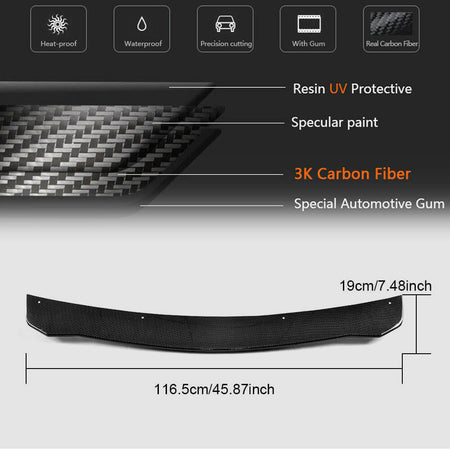 Alfa Romeo Giulia 952 Base 2015-2022 Front Bumper Lip Carbon Fiber-Ahacarbon