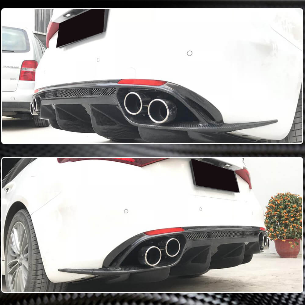 Alfa Romeo Giulia 952 Base 2015-2021 Rear Bumper Diffuser Carbon Fiber-Ahacarbon