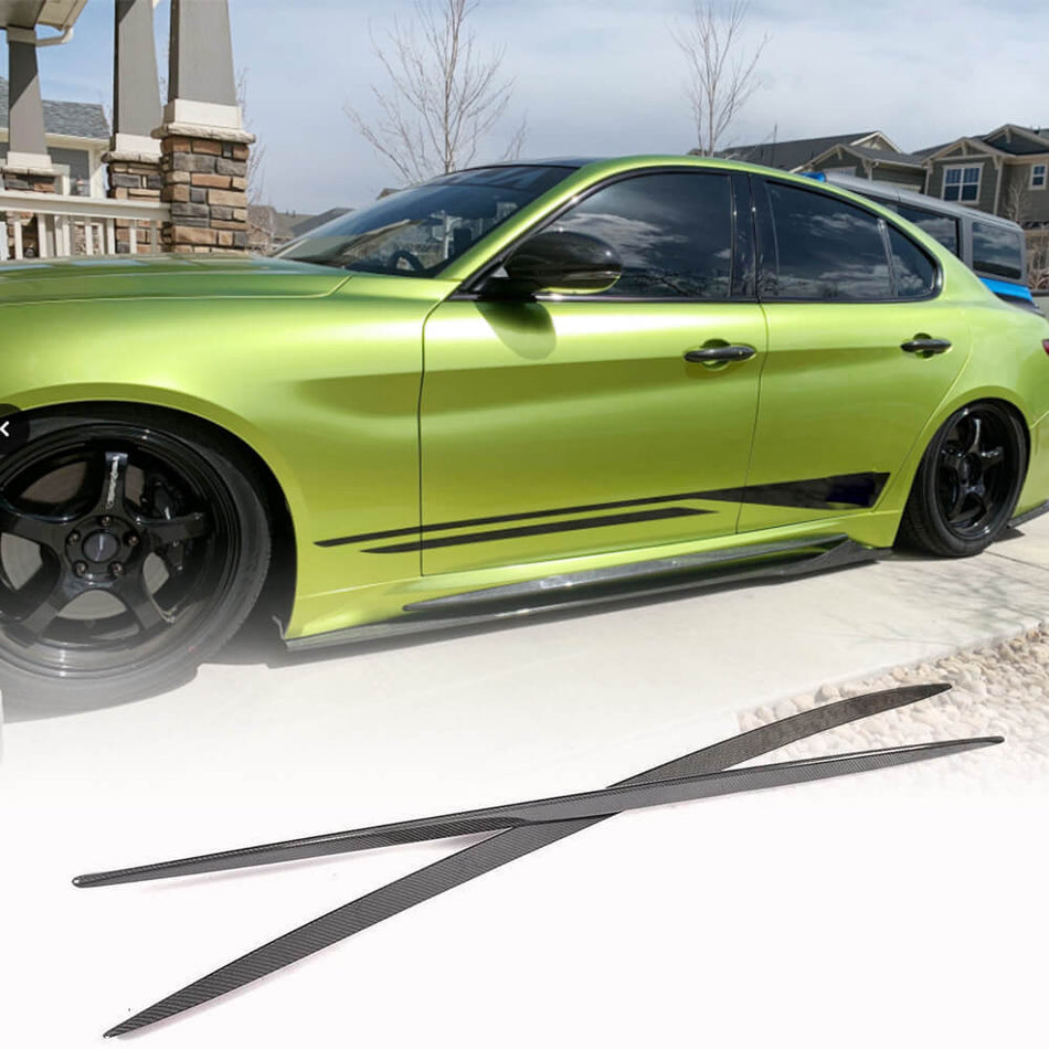 Alfa Romeo Giulia 952 2015-2020 Side Skirts Carbon Fiber/FRP-Ahacarbon