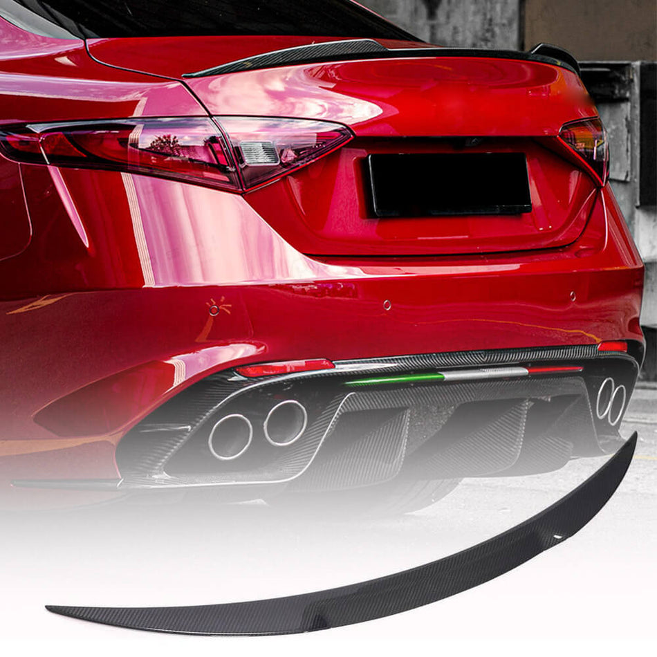 Alfa Romeo Giulia 952 2015-2022 Dry Carbon Fiber Rear Trunk Spoiler-Ahacarbon