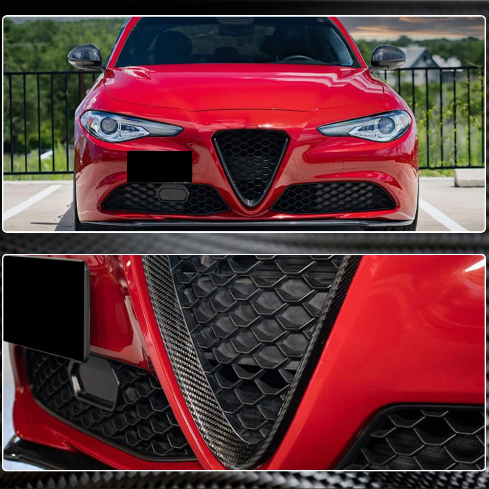 Alfa Romeo Giulia 952 Base 2015-2020 Front Grille Dry Carbon Fiber-Ahacarbon