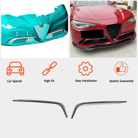 Alfa Romeo Giulia 952 Base 2015-2021 Fog Light Covers Carbon Fiber/FRP-Ahacarbon