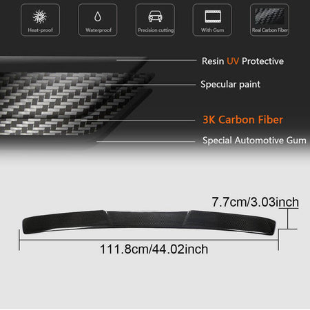 Alfa Romeo Giulia 952 2016-2022 Rear Roof Spoiler Carbon Fiber-Ahacarbon