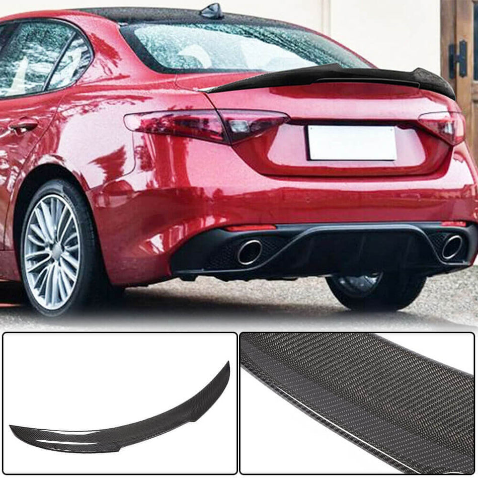 Alfa Romeo Giulia 952 2016-2022 Rear Trunk Spoiler Carbon Fiber-Ahacarbon