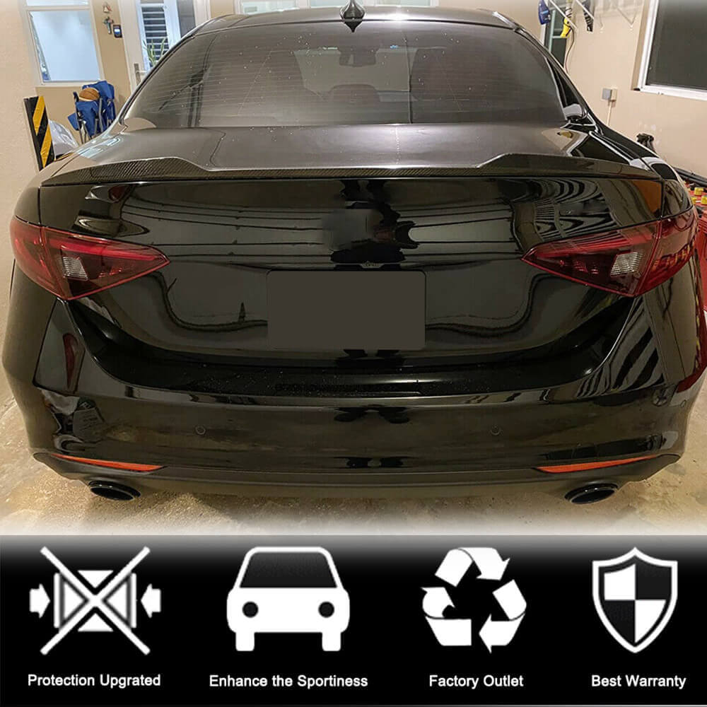 Alfa Romeo Giulia 952 2016-2022 Rear Trunk Spoiler Carbon Fiber/FRP-Ahacarbon