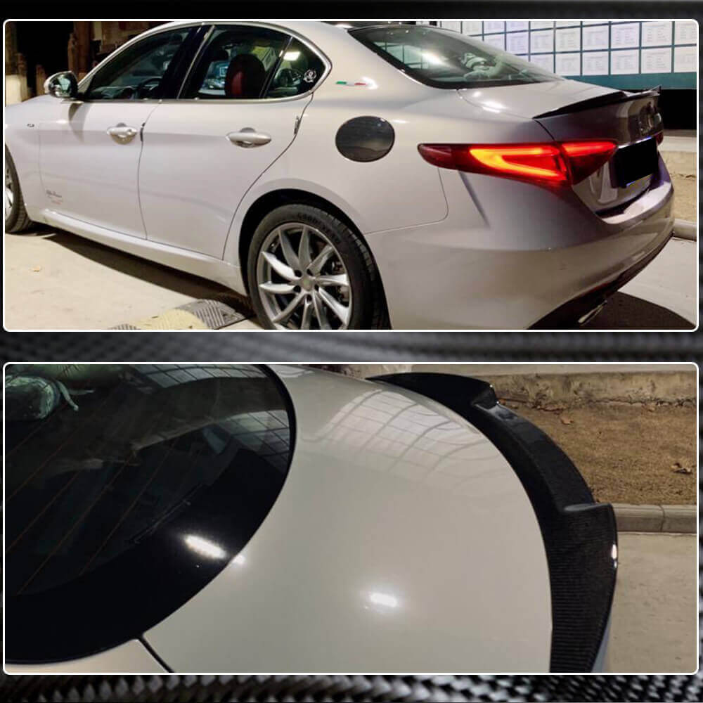 Alfa Romeo Giulia 952 2016-2022 Rear Trunk Spoiler Carbon Fiber/FRP-Ahacarbon