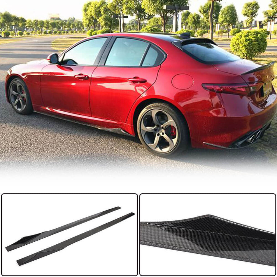 Alfa Romeo Giulia 952 2015-2020 Side Skirts Carbon Fiber-Ahacarbon