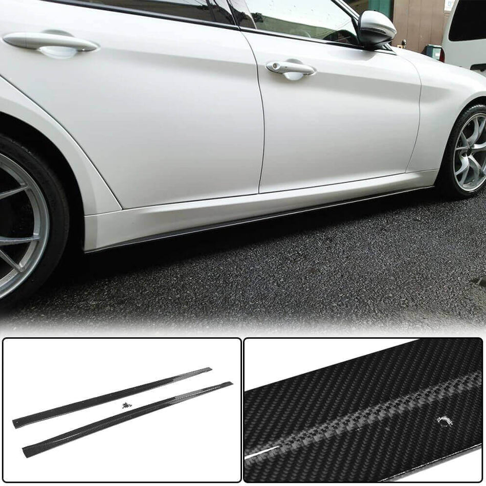 Alfa Romeo Giulia 952 2015-2020 Side Skirts Carbon Fiber-Ahacarbon