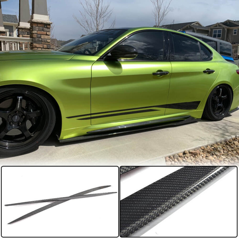 Alfa Romeo Giulia 952 2015-2020 Side Skirts Carbon Fiber/FRP-Ahacarbon