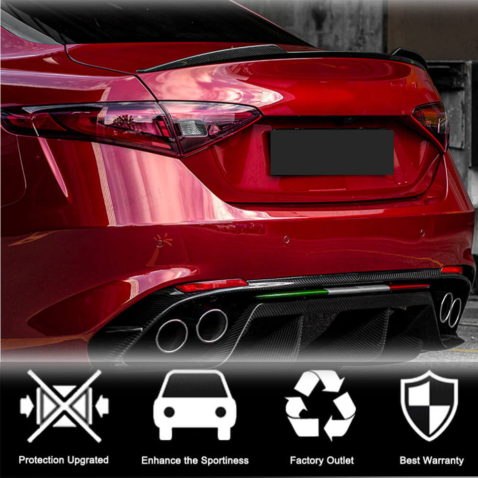 Alfa Romeo Giulia 952 2015-2022 Dry Carbon Fiber Rear Trunk Spoiler-Ahacarbon