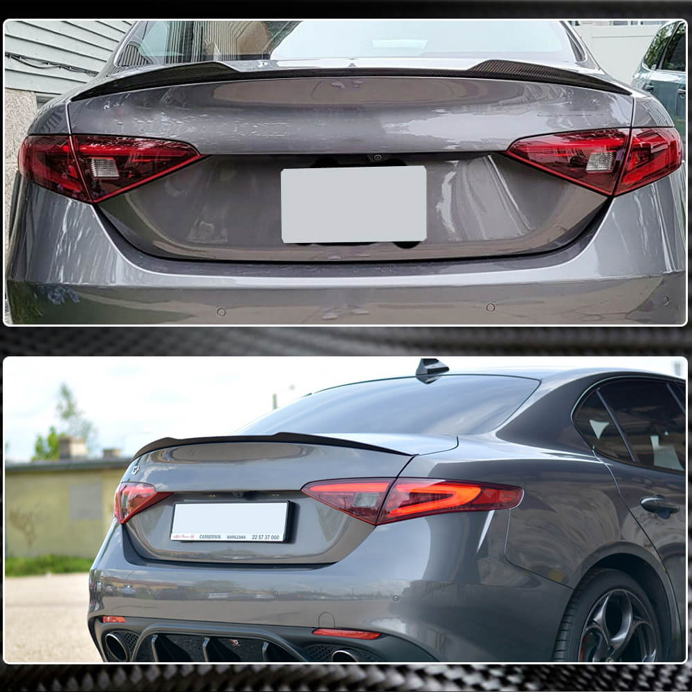 Alfa Romeo Giulia 952 2015-2022 Dry Carbon Fiber Rear Trunk Spoiler-Ahacarbon