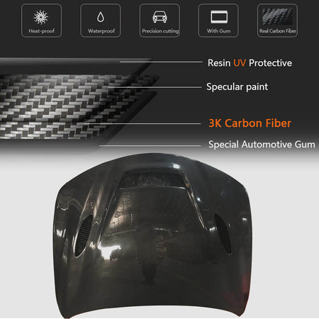 Alfa Romeo Giulia 952 2015-2022 Engine Bonnet Hood Cover Carbon Fiber-Ahacarbon