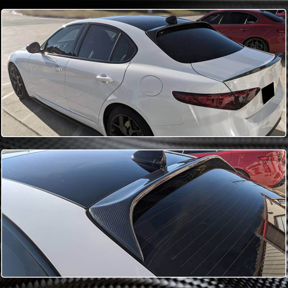 Alfa Romeo Giulia 952 2017-2022 Rear Roof Spoiler Carbon Fiber-Ahacarbon