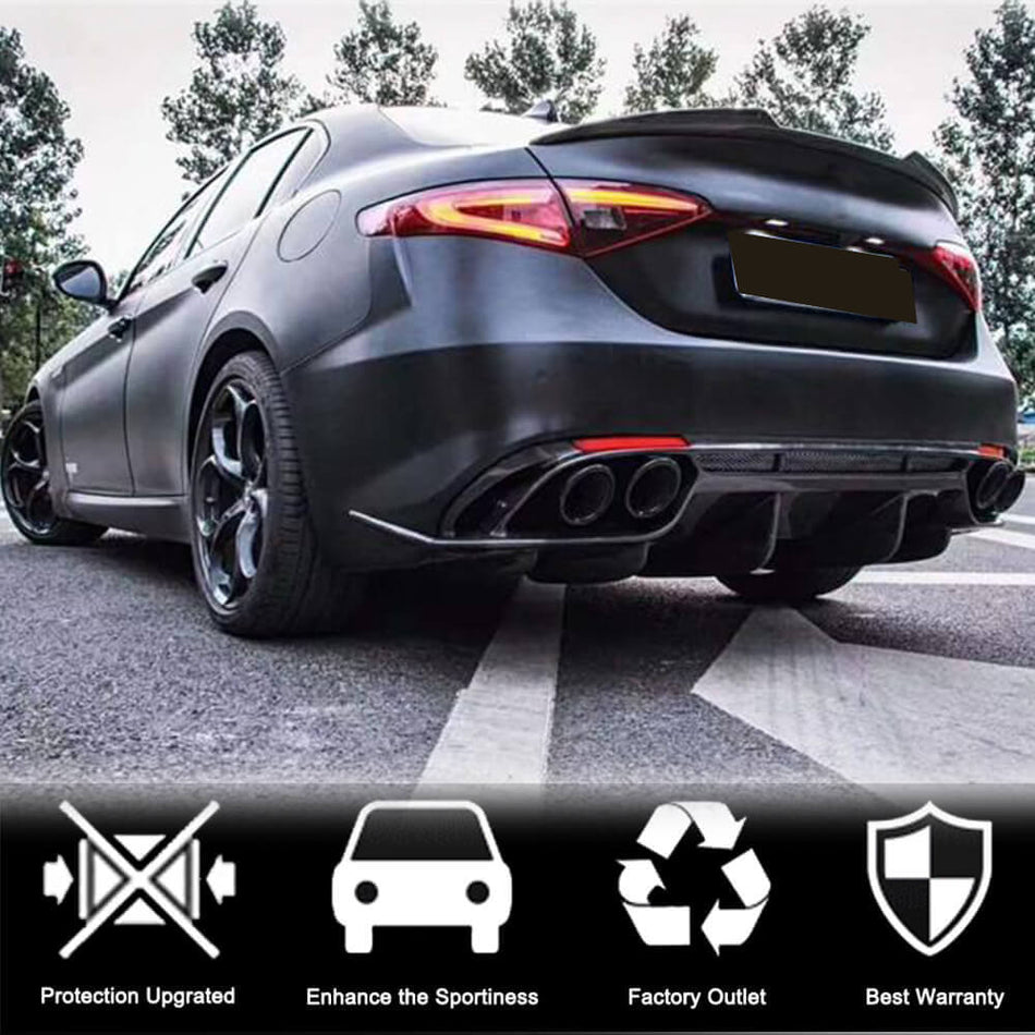 Alfa Romeo Giulia 952 2015-2024 Rear Trunk Spoiler Carbon Fiber-Ahacarbon