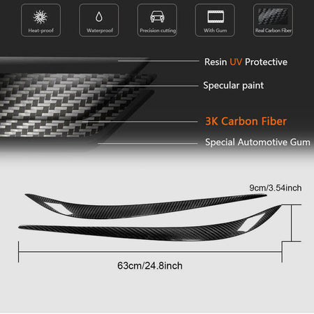 Alfa Romeo Giulia 952 2015-2020 Front Headlight Cover Eyelid Dry Carbon Fiber-Ahacarbon