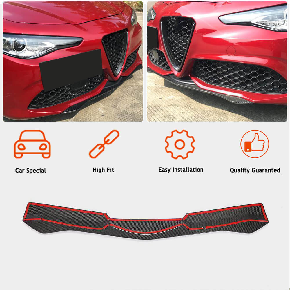 Alfa Romeo Giulia 952 Sport 2015-2020 Front Bumper Lip Carbon Fiber-Ahacarbon