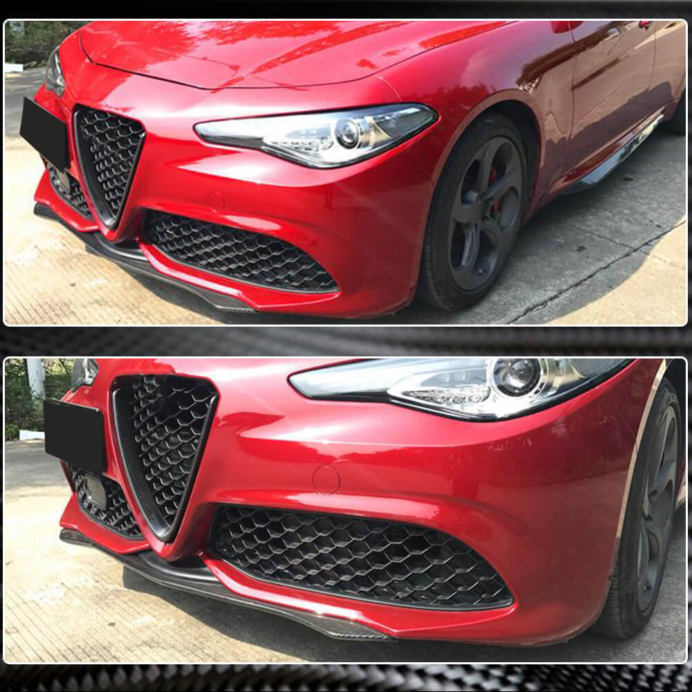 Alfa Romeo Giulia 952 Sport 2015-2020 Front Bumper Lip Carbon Fiber-Ahacarbon