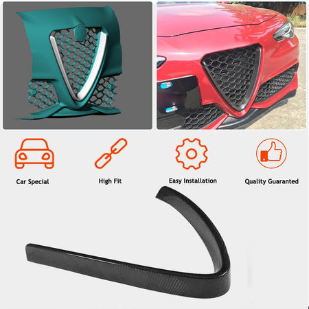 Alfa Romeo Giulia 952 Sport Quadrifoglio 2015-2020 Front Grille Frame Carbon Fiber-Ahacarbon