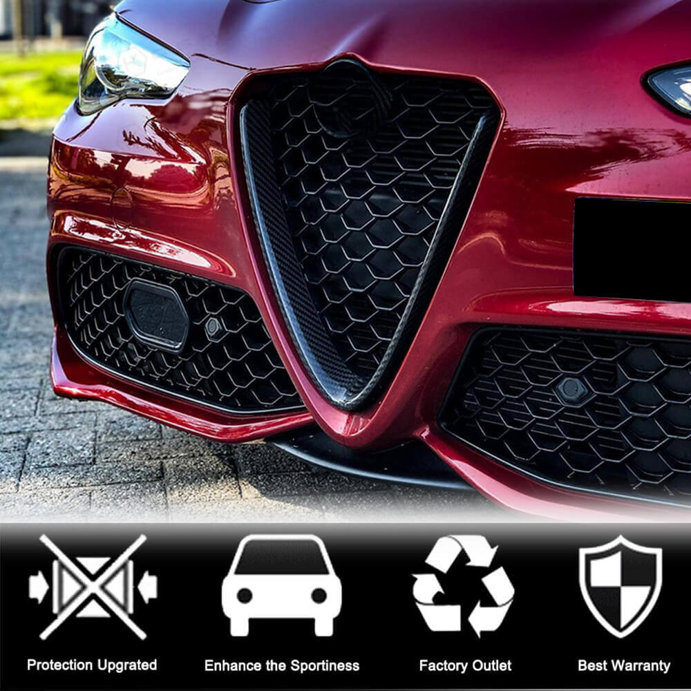Alfa Romeo Giulia 952 Sport Quadrifoglio 2015-2020 Front Grille Frame Carbon Fiber-Ahacarbon