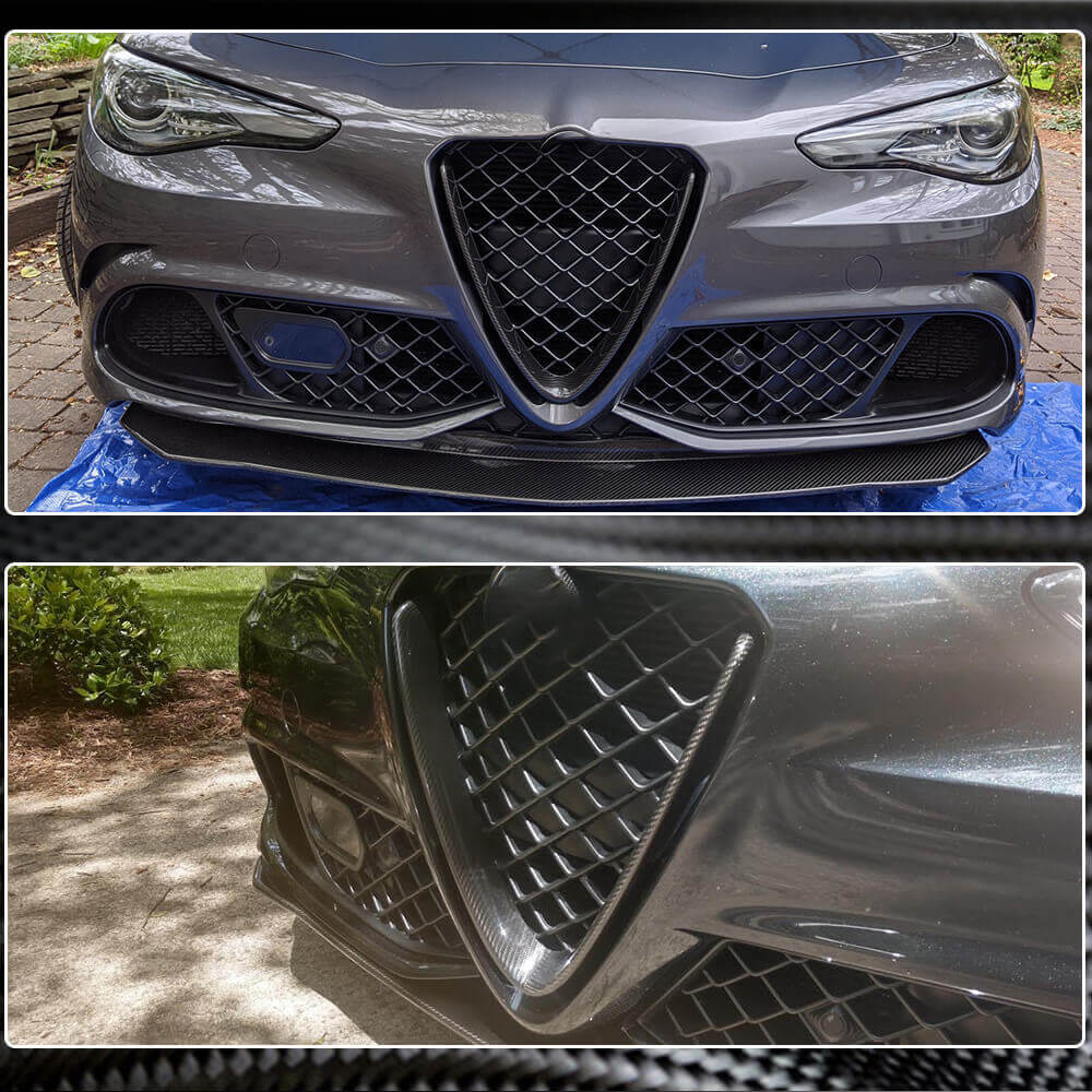Alfa Romeo Giulia 952 Sport Quadrifoglio 2015-2020 Front Grille Frame Carbon Fiber-Ahacarbon