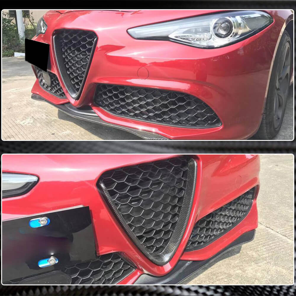 Alfa Romeo Giulia 952 Sport Quadrifoglio 2015-2020 Front Grille Frame Carbon Fiber-Ahacarbon