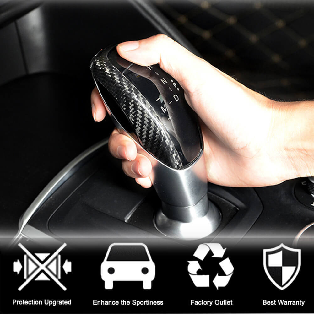 Alfa Romeo Giulia Stelvio 2015-2022 Gear Shift Knob Head Cover Dry Carbon Fiber-Ahacarbon