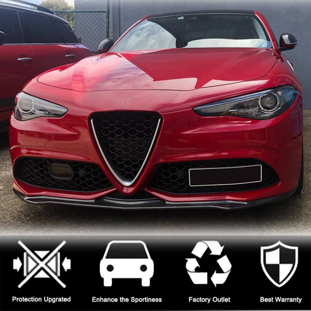 Alfa Romeo Giulia 952 TI Sport 2016-2024 Carbon Fiber Front Bumper Lip-Ahacarbon