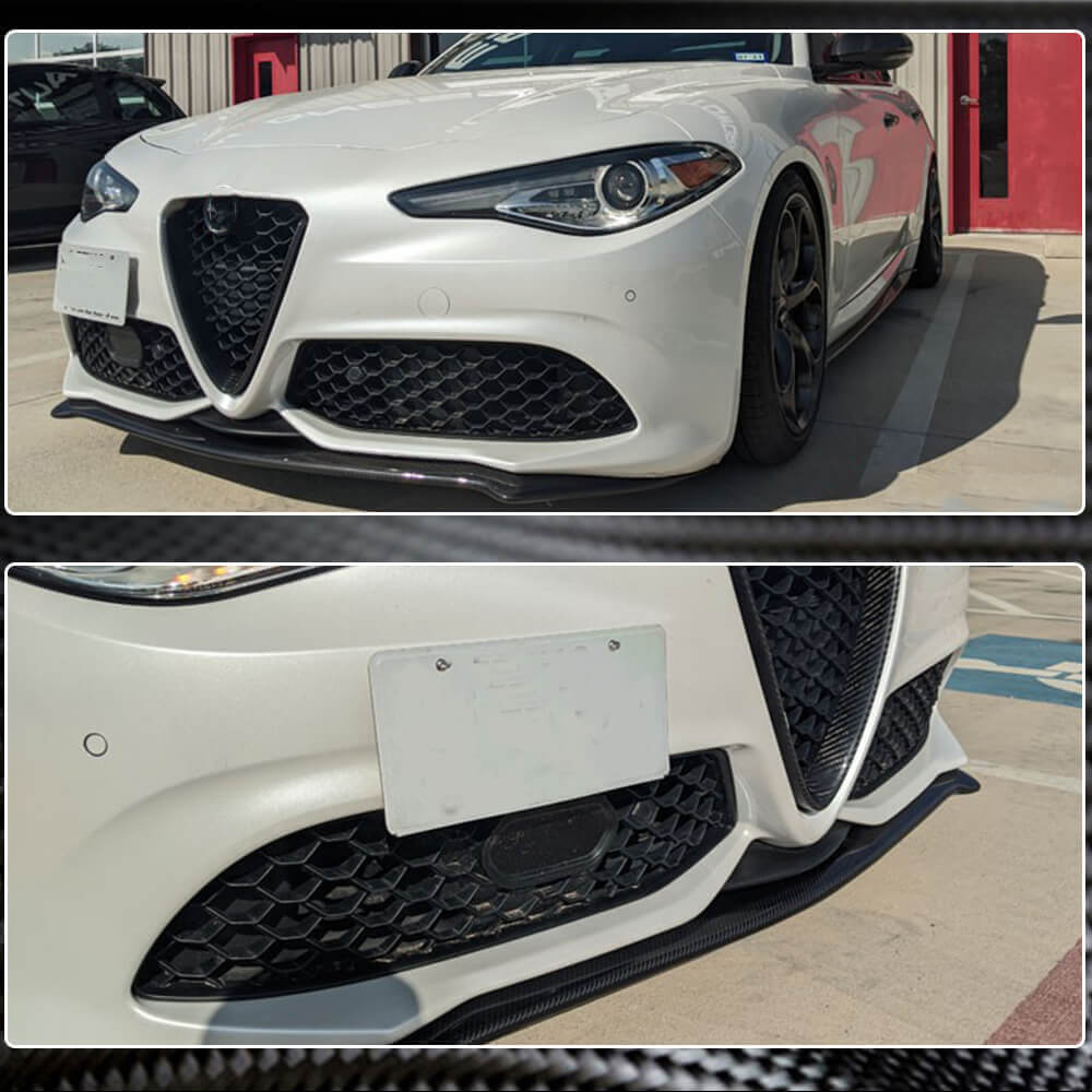 Alfa Romeo Giulia 952 TI Sport 2016-2024 Carbon Fiber Front Bumper Lip-Ahacarbon