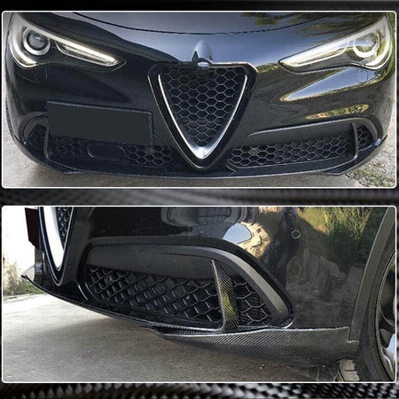 Alfa Romeo Stelvio 2017-2022 Front Bumper Lip Carbon Fiber/FRP-Ahacarbon