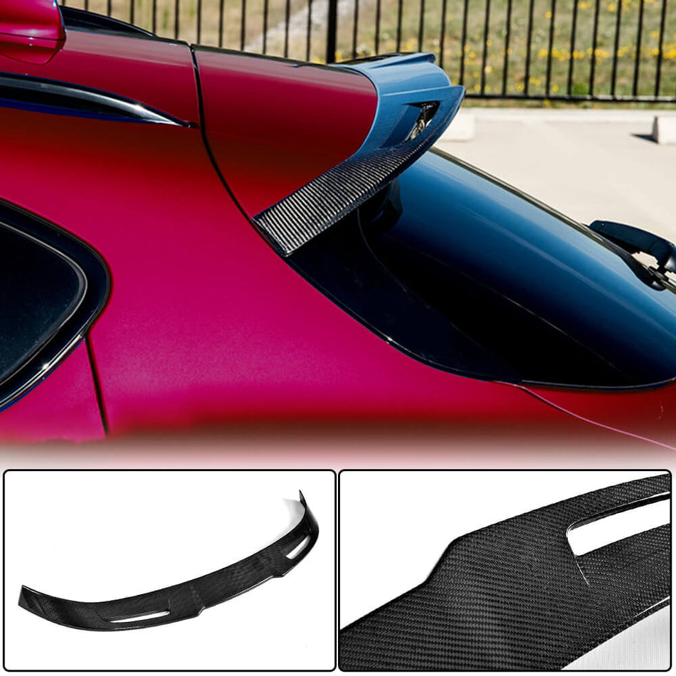 Alfa Romeo Stelvio 2017-2022 Rear Roof Spoiler Carbon Fiber/FRP-Ahacarbon