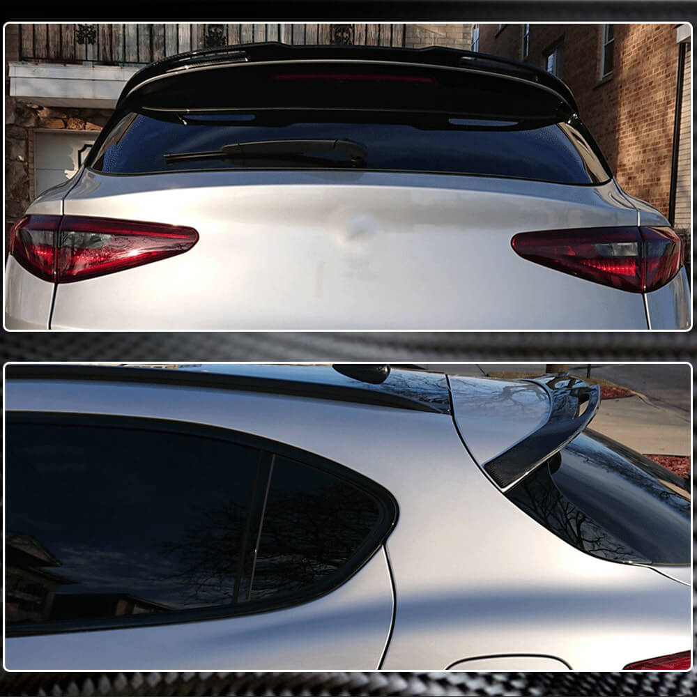 Alfa Romeo Stelvio 2017-2022 Rear Roof Spoiler Carbon Fiber/FRP-Ahacarbon