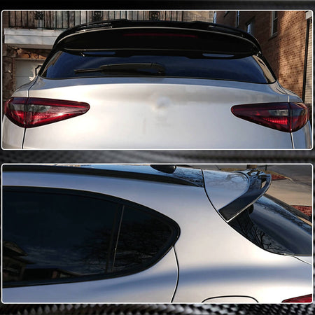 Alfa Romeo Stelvio 2017-2022 Rear Roof Spoiler Carbon Fiber/FRP-Ahacarbon
