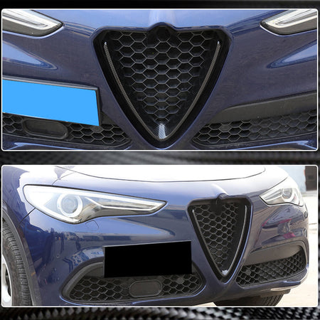 Alfa Romeo Stelvio Base 2017-2022 Front Grille Dry Carbon Fiber-Ahacarbon