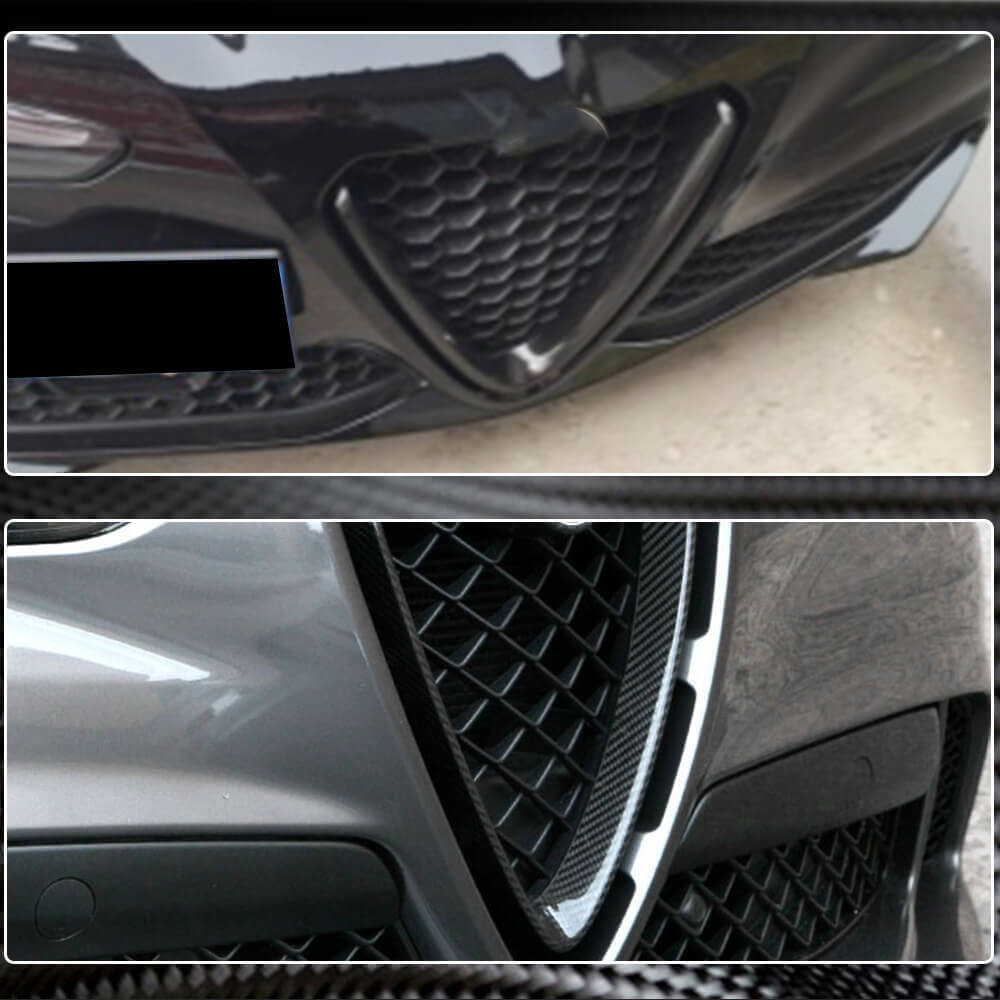 Alfa Romeo Stelvio Base 2017-2022 Front Grille Dry Carbon Fiber-Ahacarbon