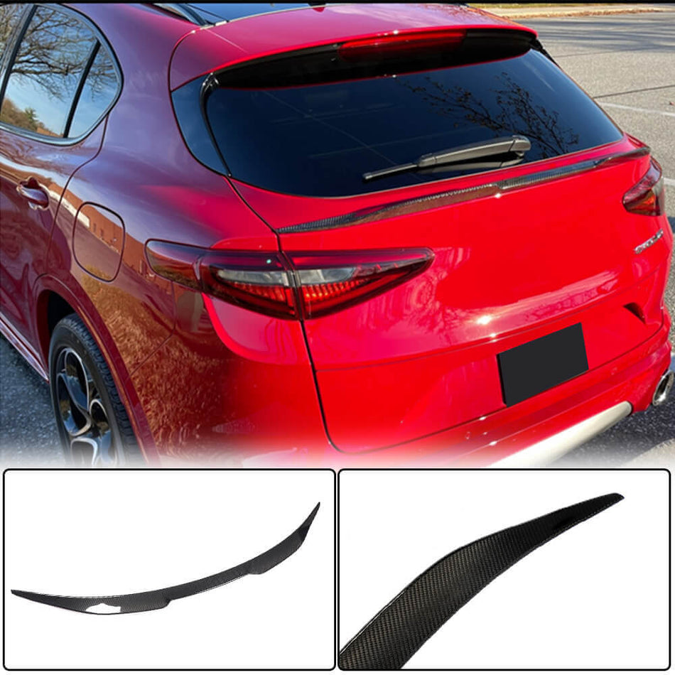 Alfa Romeo Stelvio 2017-2022 Rear Trunk Spoiler Dry Carbon Fiber/FRP-Ahacarbon
