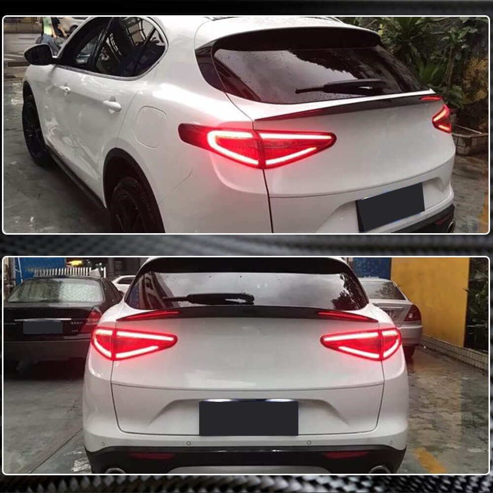 Alfa Romeo Stelvio 2017-2022 Rear Trunk Spoiler Dry Carbon Fiber-Ahacarbon