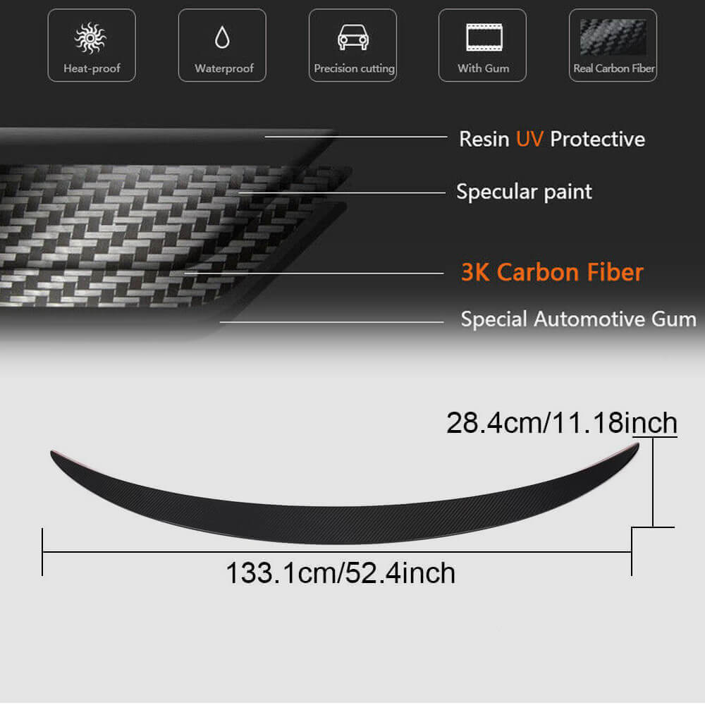 Alfa Romeo Stelvio 2017-2022 Rear Trunk Spoiler Dry Carbon Fiber-Ahacarbon