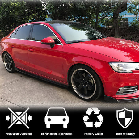 Audi A3 8V.5 Base Sedan Facelift 2017-2020 Side Skirts Carbon Fiber-Ahacarbon
