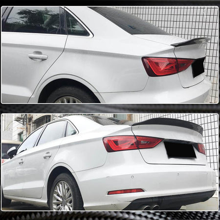 Audi A3 Sline S3 RS3 8V 8V.5 2014-2020 Rear Trunk Spoiler Carbon Fiber-Ahacarbon