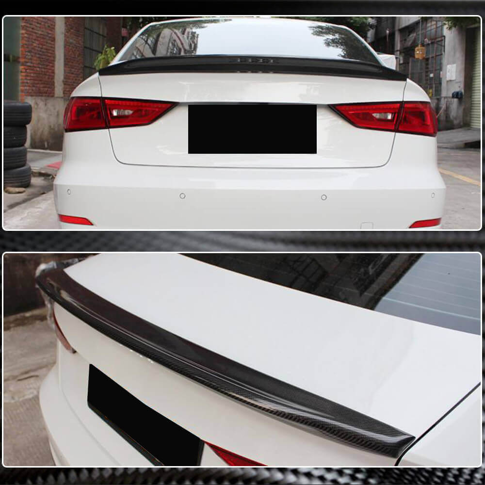Audi A3 Sline S3 RS3 8V 8V.5 2014-2020 Rear Trunk Spoiler Carbon Fiber-Ahacarbon