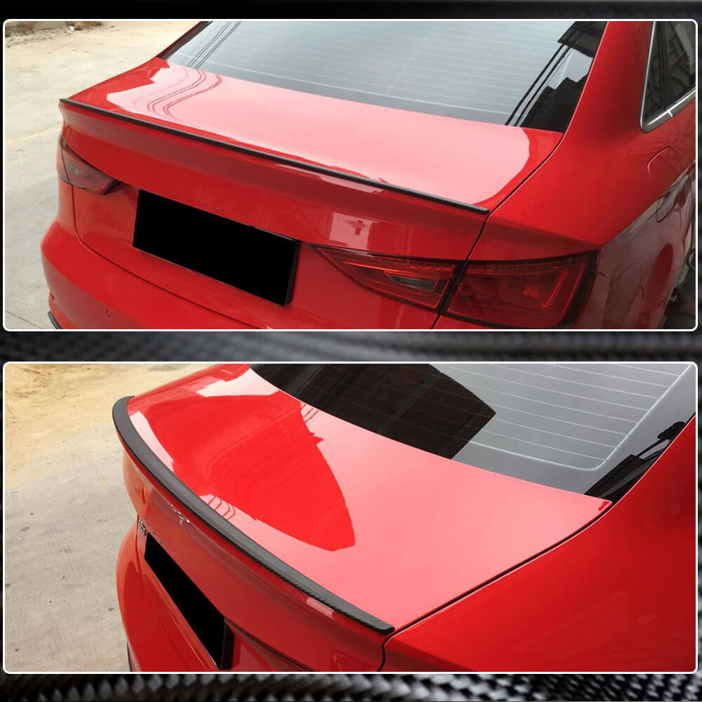 Audi A3 Sline S3 8V Sedan 2014-2020 Rear Trunk Spoiler Carbon Fiber/FRP-Ahacarbon