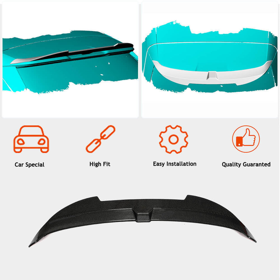 Audi A3 Sline S3 RS3 8Y Hatchback 2021UP Rear Trunk Spoiler Carbon Fiber-Ahacarbon