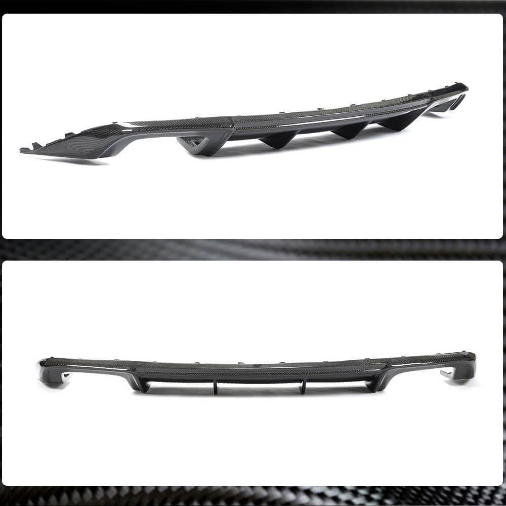 Audi A3 8V.5 Base Sedan Facelift 2017-2020 Rear Bumper Diffuser Carbon Fiber (Non-Sline Non-S3)-Ahacarbon