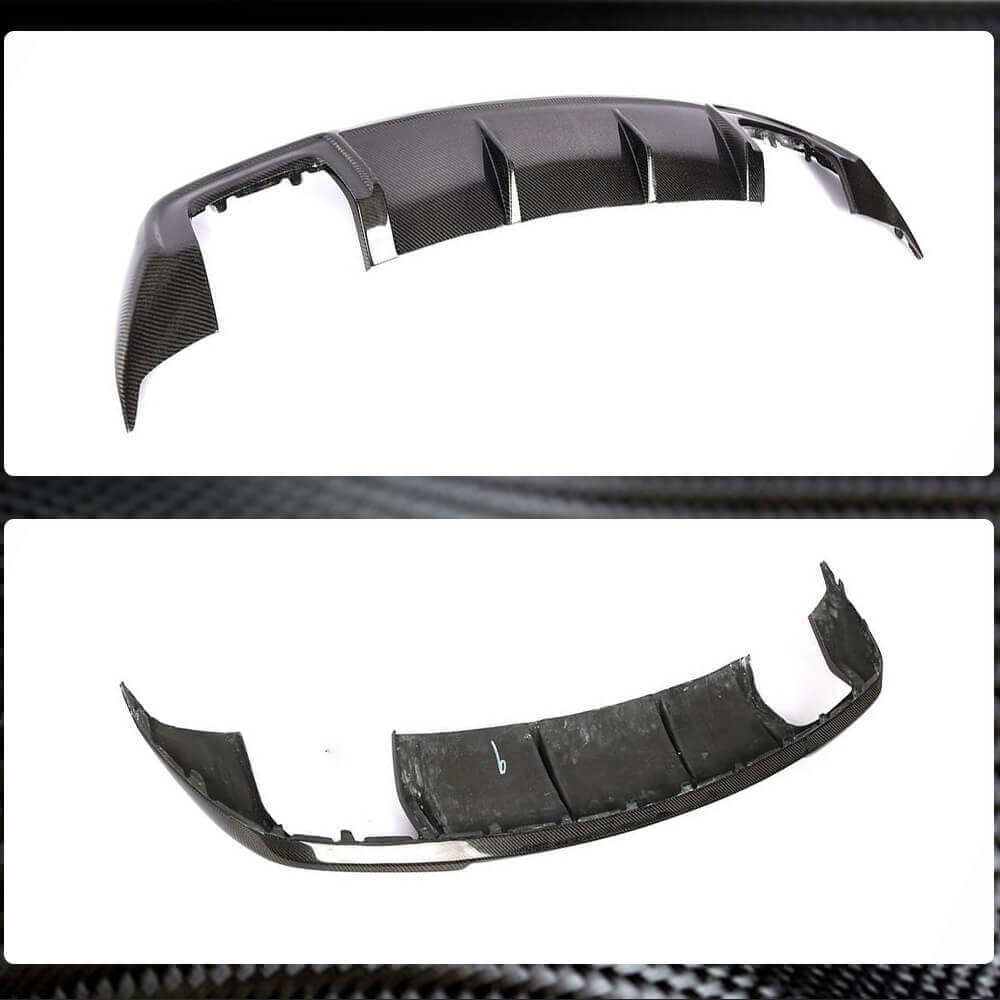 Audi A3 8V.5 Base Sedan Facelift 2017-2020 Rear Bumper Diffuser Carbon Fiber (Non-Sline Non-S3)-Ahacarbon