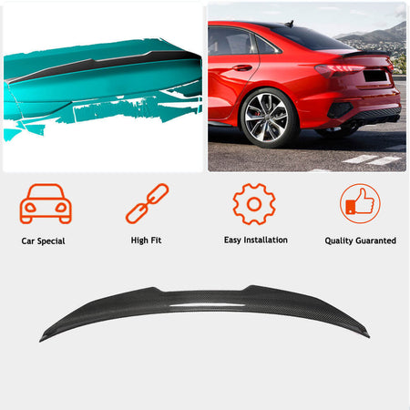 Audi A3 S3 RS3 8Y Sedan 2021+ Rear Trunk Spoiler Carbon Fiber-Ahacarbon