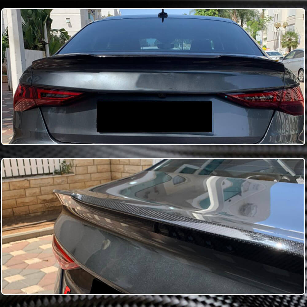 Audi A3 S3 RS3 8Y Sedan 2021+ Rear Trunk Spoiler Carbon Fiber-Ahacarbon