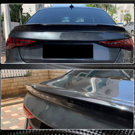 Audi A3 S3 RS3 8Y Sedan 2021+ Rear Trunk Spoiler Carbon Fiber-Ahacarbon