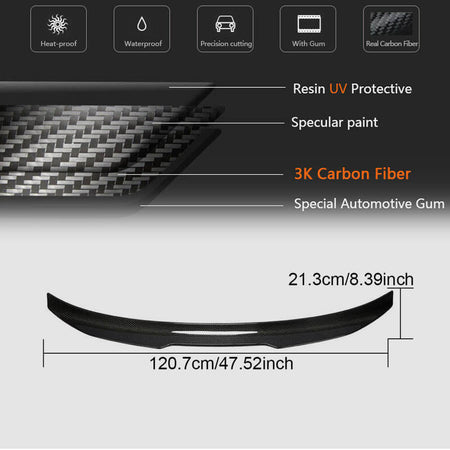 Audi A3 S3 RS3 8Y Sedan 2021+ Rear Trunk Spoiler Carbon Fiber-Ahacarbon