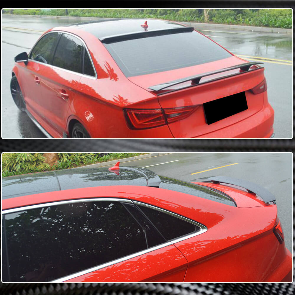 Audi A3 Sline S3 8V 8V.5 Sedan 2014-2020 Rear Roof Spoiler Carbon Fiber-Ahacarbon